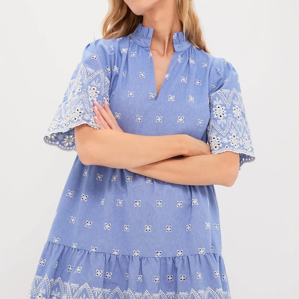 Tuckernuck Chambray Embroidered Crawford Dress